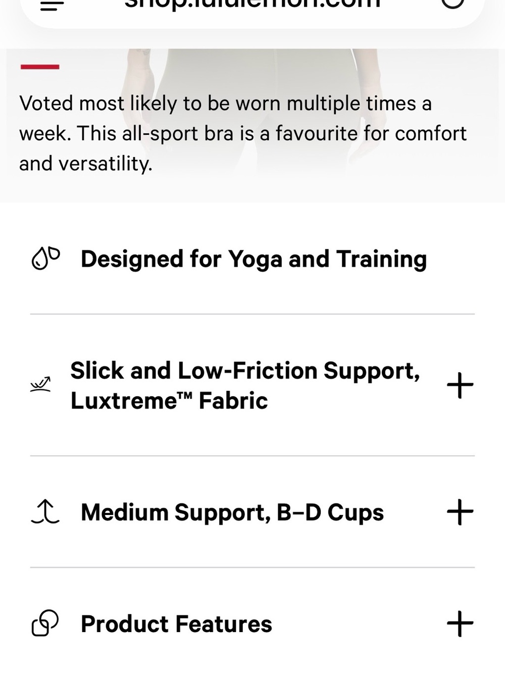 Energy Bra Lululemon Green Size 10 - Picture 5 of 5